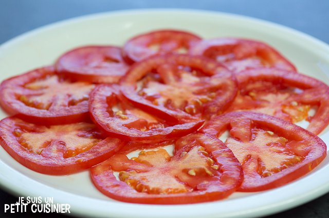 Carpaccio de tomates (rondelles)