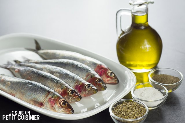 Sardines au four aux herbes de Provence (ingrédients)