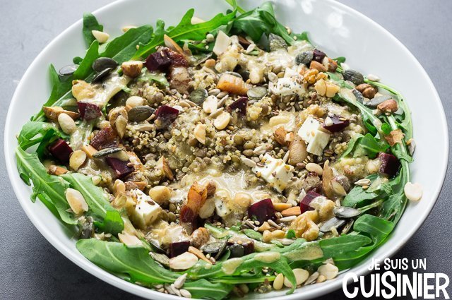 Salade de quinoa et lentilles (vinnaigrette)