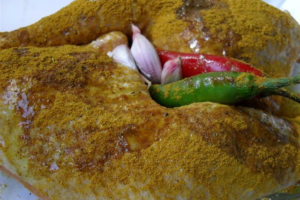 poulet rôti au curry