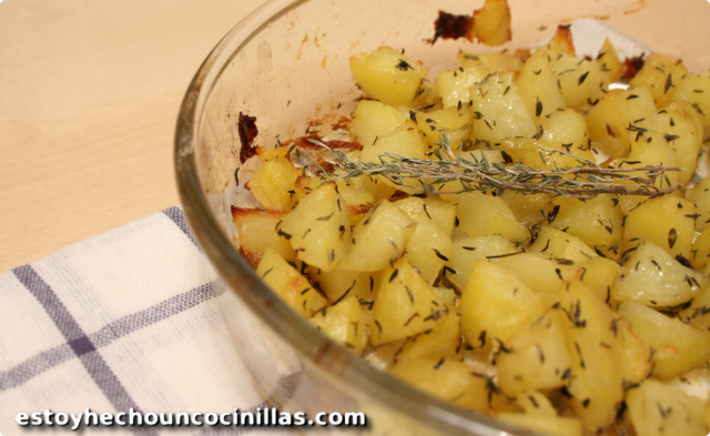 pommes de terre rôties au thym