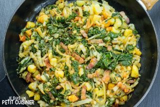 Recette de poêlée de blettes, pommes de terre et lardons