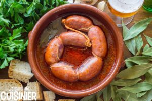 Chorizo à la bière (tapas espagnoles)