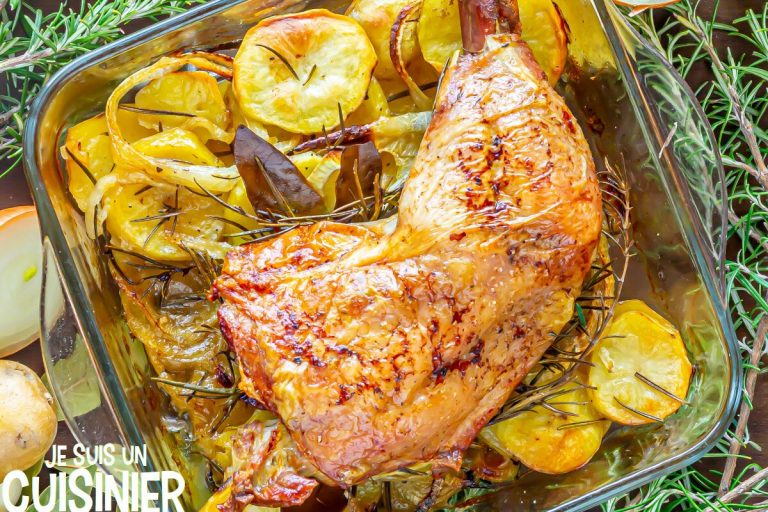 Temps De Cuisson Pour Une Cuisse De Dinde Au Four Recette de cuisse de dinde au four, pommes de terre, ail et romarin