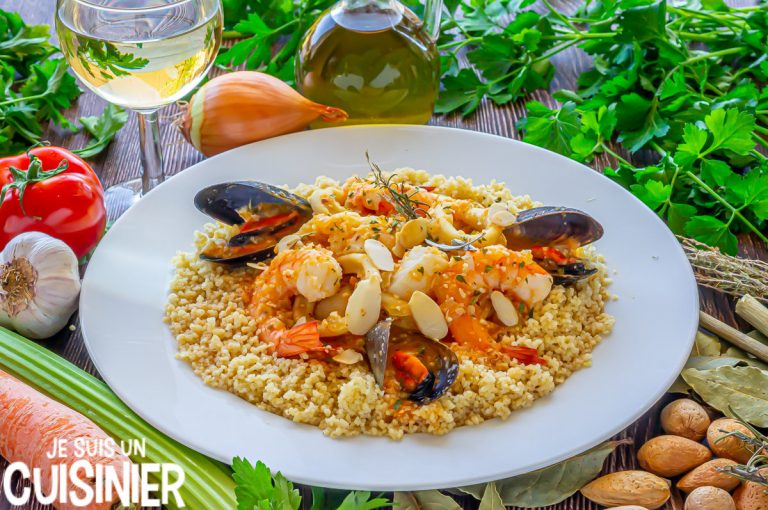 Recette de couscous aux poissons et fruits de mer à la sicilienne