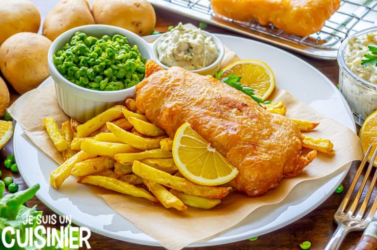 Recette du fish and chips traditionnel à la pâte bien croustillante