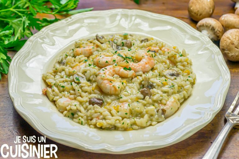 Recette De Risotto Aux Champignons Et Aux Crevettes Facile Et Délicieux